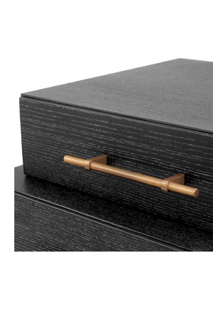 Black Oak 3-Drawer Nightstand | Eichholtz Evendale | Oroa.com