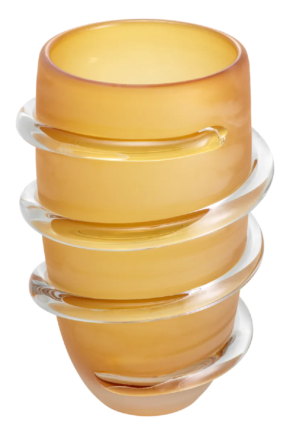 Frosted Yellow Glass Vase | Eichholtz Eliano | Oroa.com