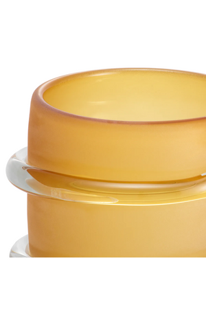 Frosted Yellow Glass Vase | Eichholtz Eliano | Oroa.com