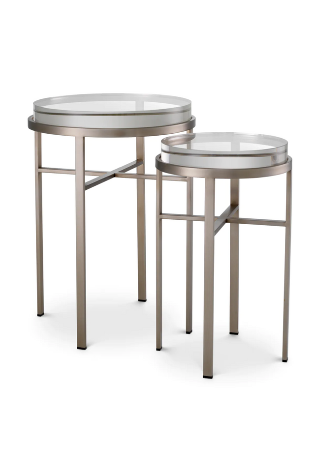 Round Glass Side Tables (2) | Eichholtz Hoxton | Oroa.com