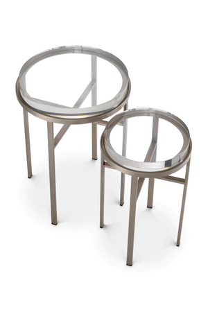 Round Glass Side Tables (2) | Eichholtz Hoxton | Oroa.com