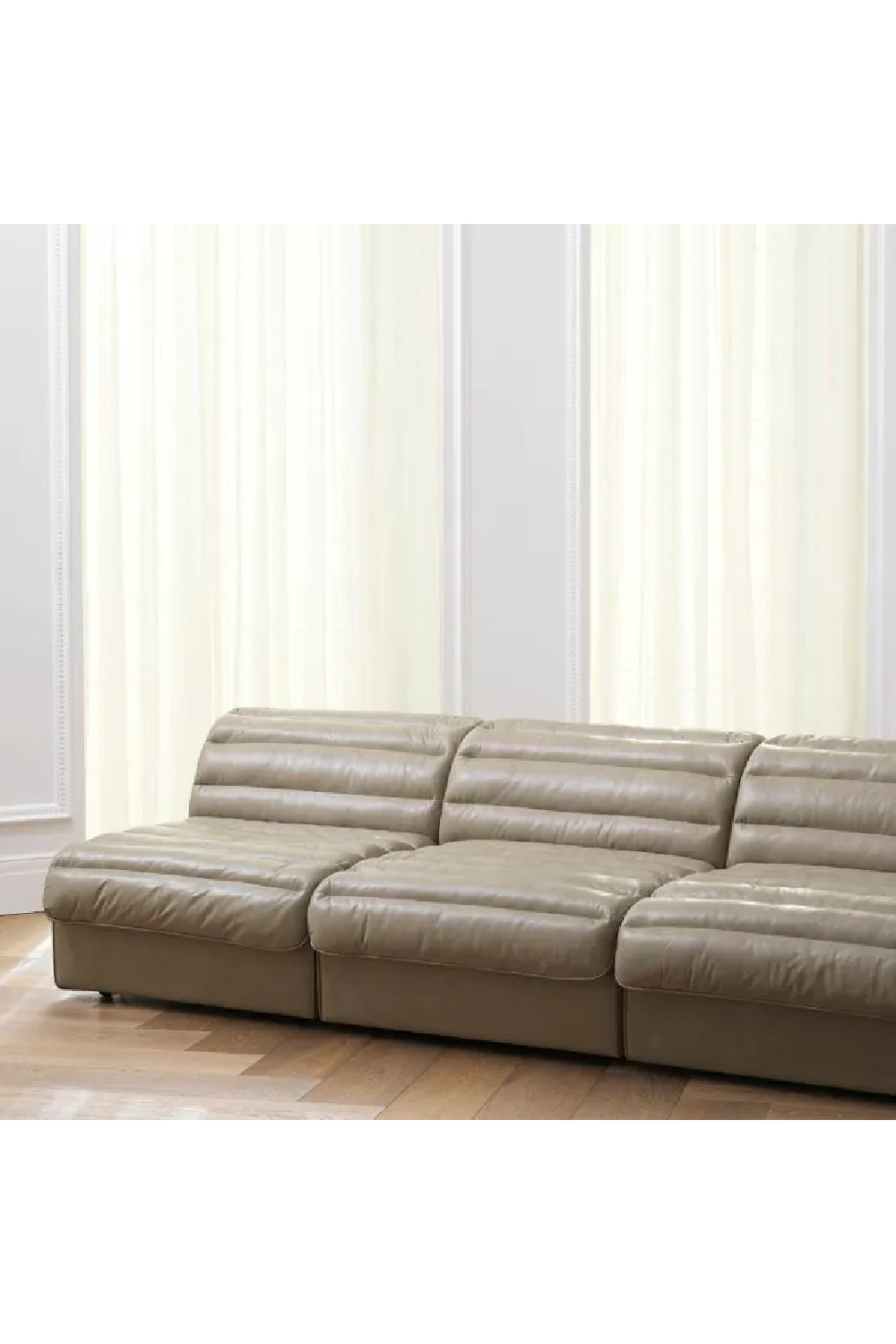 Taupe Leather Modular Sofa | Eichholtz Dunemore | Oroa.com