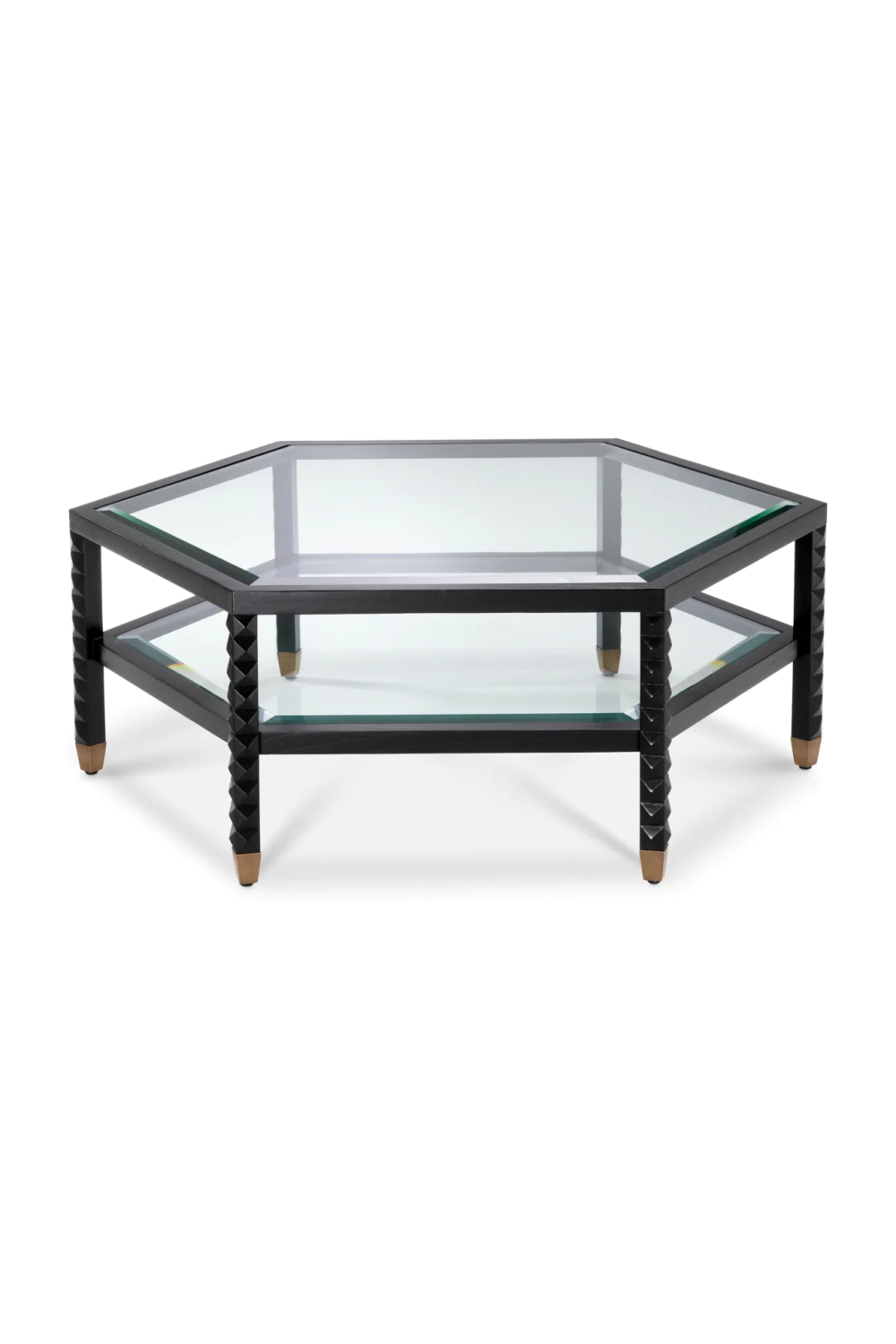 Black Hexagonal Coffee Table | Eichholtz Cornelius | Oroa.com
