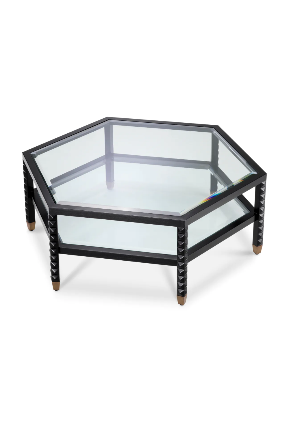 Black Hexagonal Coffee Table | Eichholtz Cornelius | Oroa.com