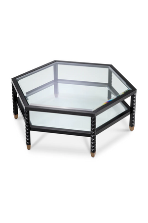 Black Hexagonal Coffee Table | Eichholtz Cornelius | Oroa.com