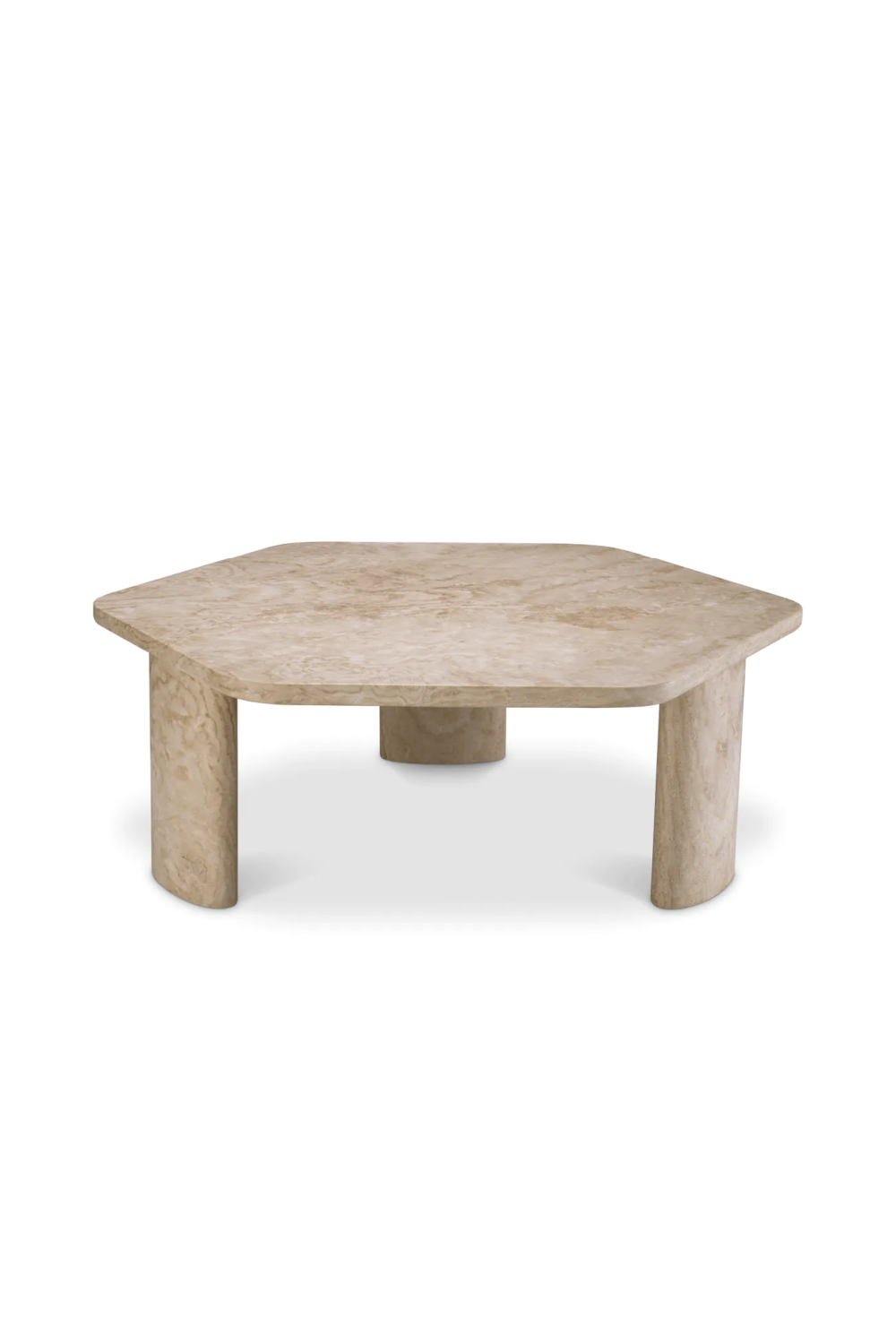 Hexagonal Travertine Coffee Table | Eichholtz Zenitho | Oroa.com