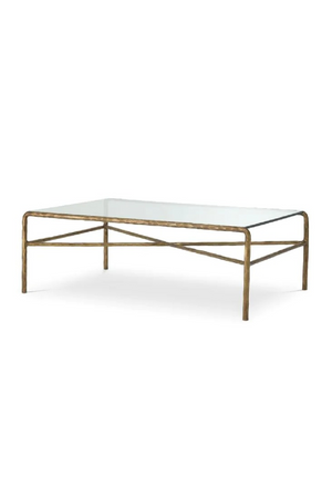 Vintage Brass Framed Coffee Table | Eichholtz Xandria | Oroa.com