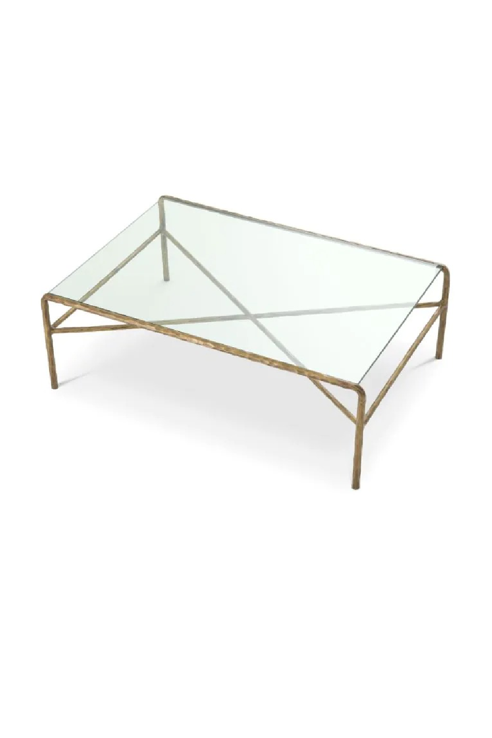 Vintage Brass Framed Coffee Table | Eichholtz Xandria | Oroa.com