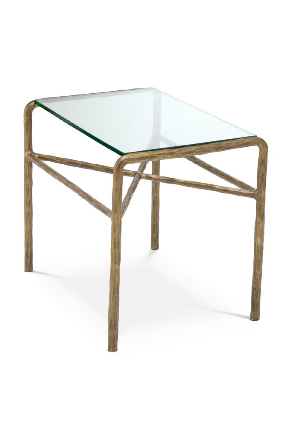 Vintage Brass Framed Side Table | Eichholtz Xandria | Oroatrade.com