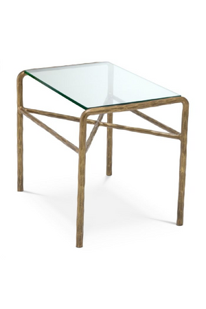 Vintage Brass Framed Side Table | Eichholtz Xandria | Oroatrade.com