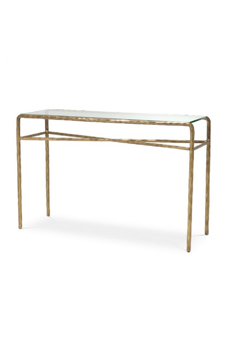 Hammered Vintage Brass Console Table | Eichholtz Xandria | Oroa.com