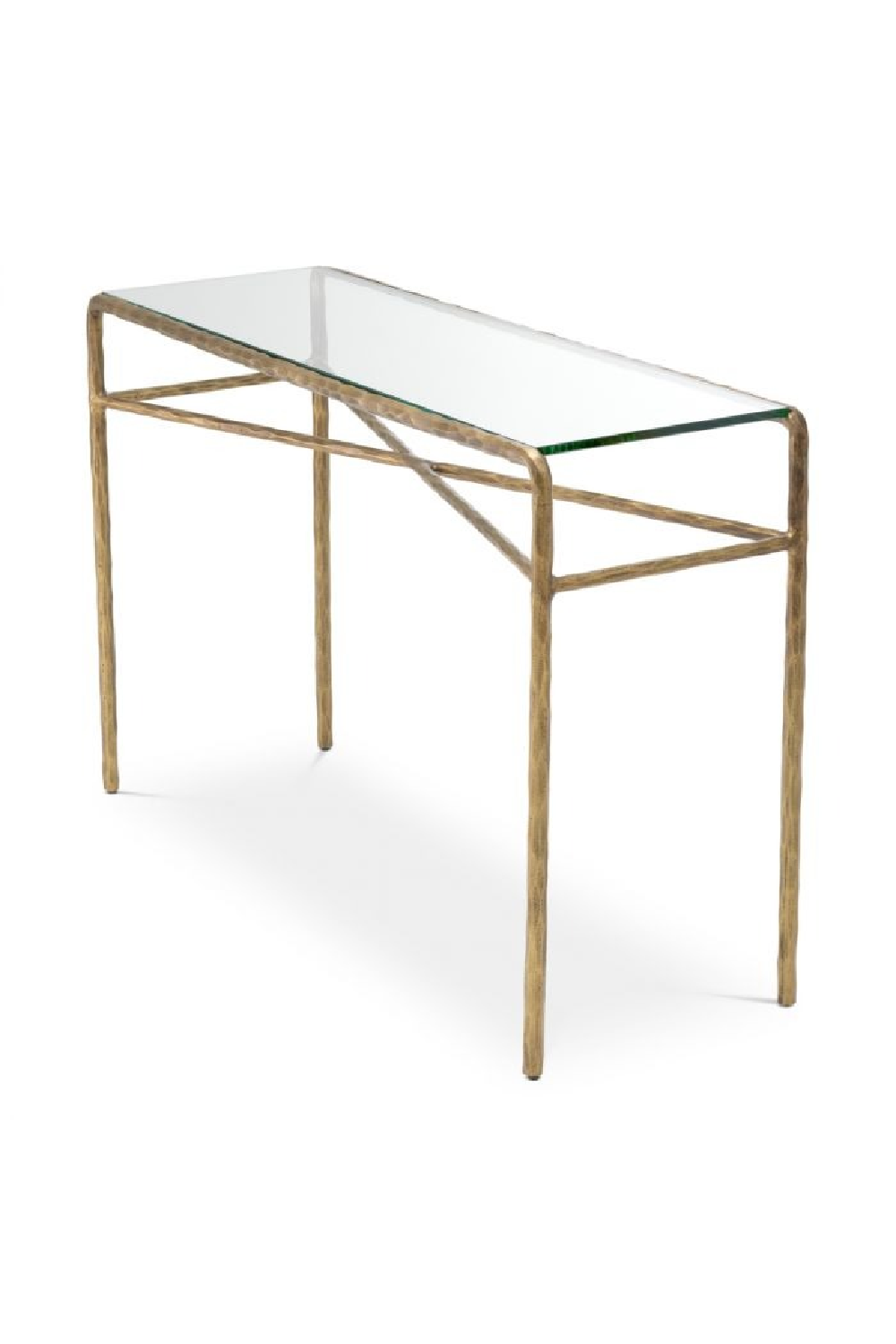 Hammered Vintage Brass Console Table | Eichholtz Xandria | Oroa.com