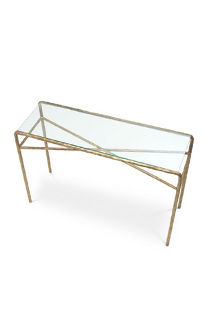 Hammered Vintage Brass Console Table | Eichholtz Xandria | Oroa.com