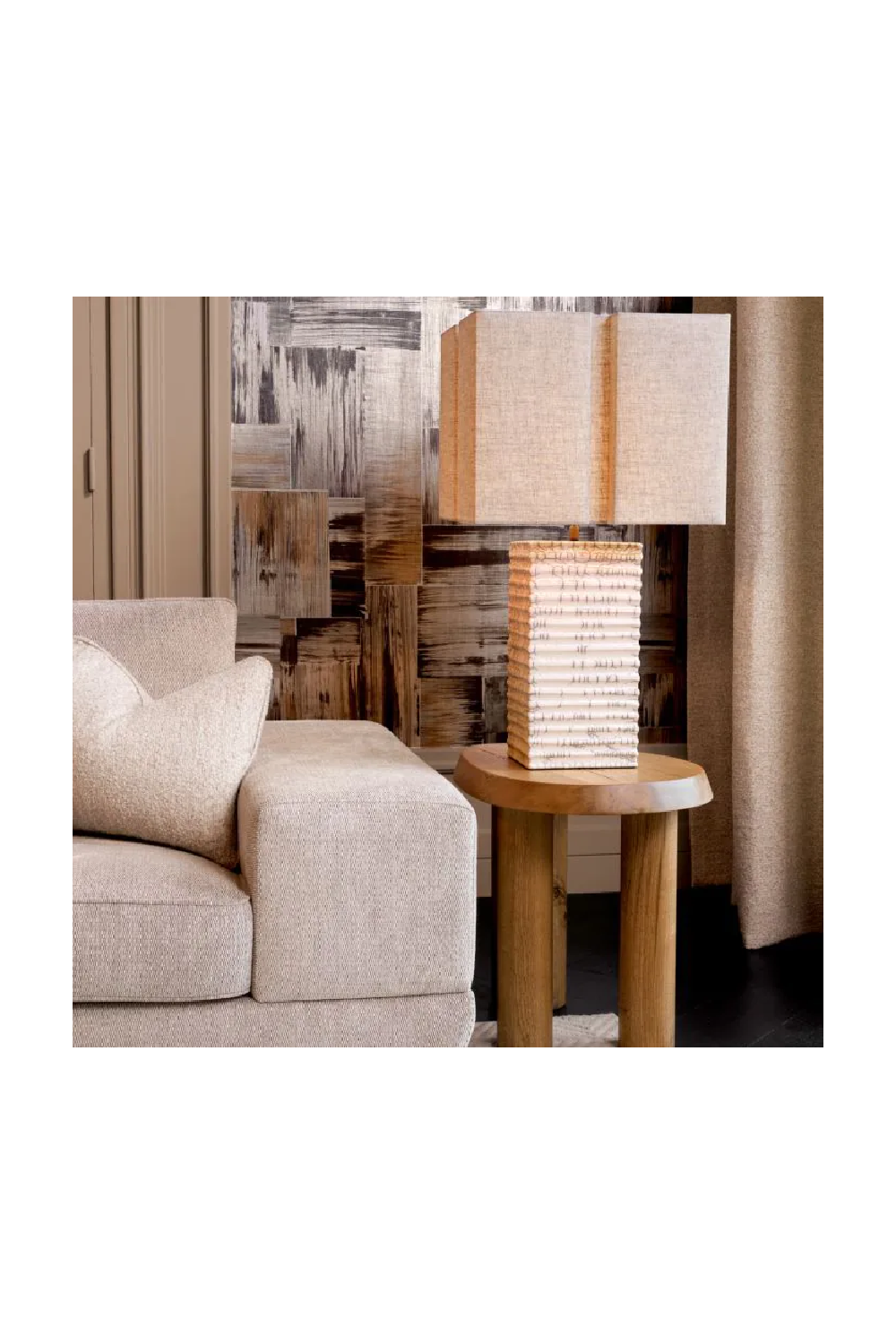 Beige Bouclé Cushion | Eichholtz Kempton | Oroa.com