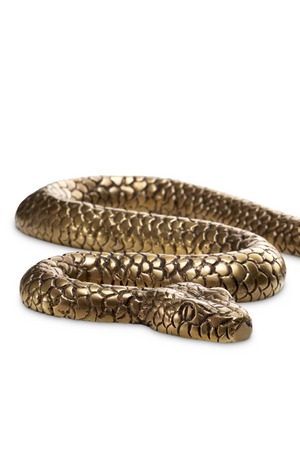 Vintage Brass Carved Object | Eichholtz Serpent | Oroa.com