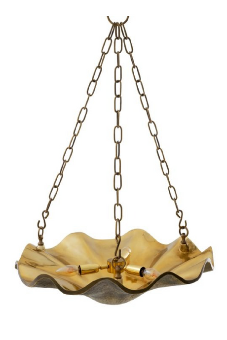 Wavy Vintage Brass Chandelier | Eichholtz Aurelia | OROA.com