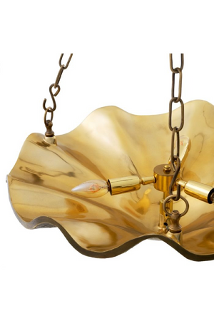 Wavy Vintage Brass Chandelier | Eichholtz Aurelia | OROA.com