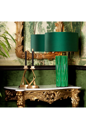 Crackled Green Ceramic Table Lamp | Eichholtz Amarello | Oroa.com
