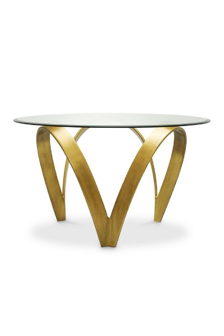 Vintage Brass Base Dining Table | Eichholtz Soquel | Oroa.com