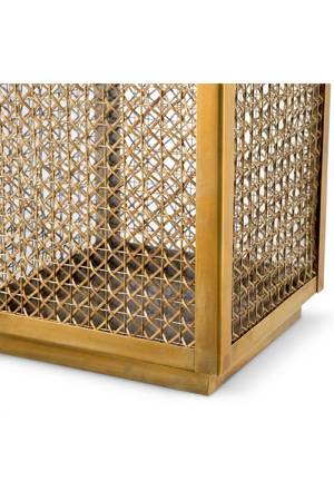 Brass Framed Rattan Hurricane | Eichholtz Cairo | Oroa.com