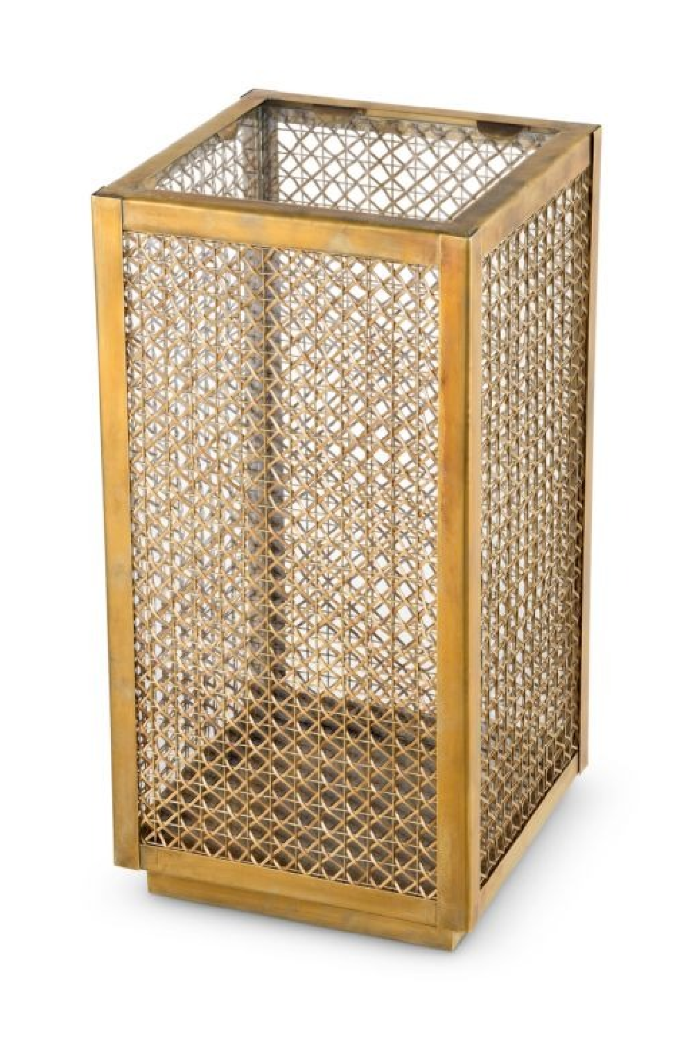 Brass Framed Rattan Hurricane | Eichholtz Cairo | Oroa.com