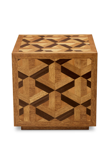 Oak Veneer Inlay Side Table | Eichholtz Rubicon | Oroa.com