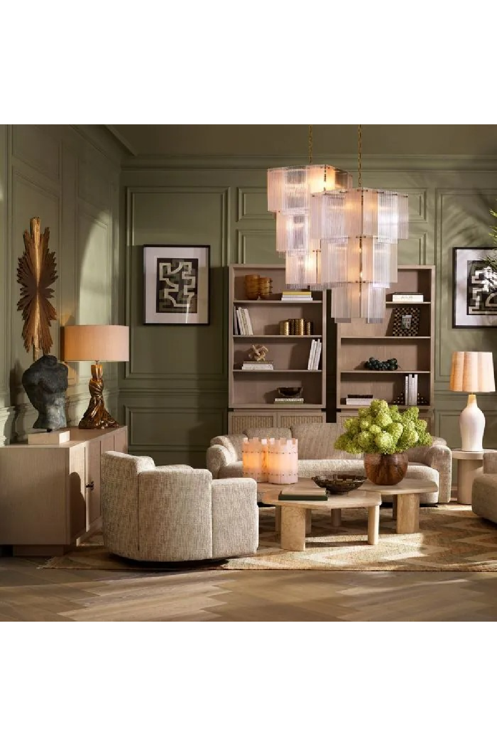 Rattan Door Oak Cabinet | Eichholtz Borchard | Oroa.com