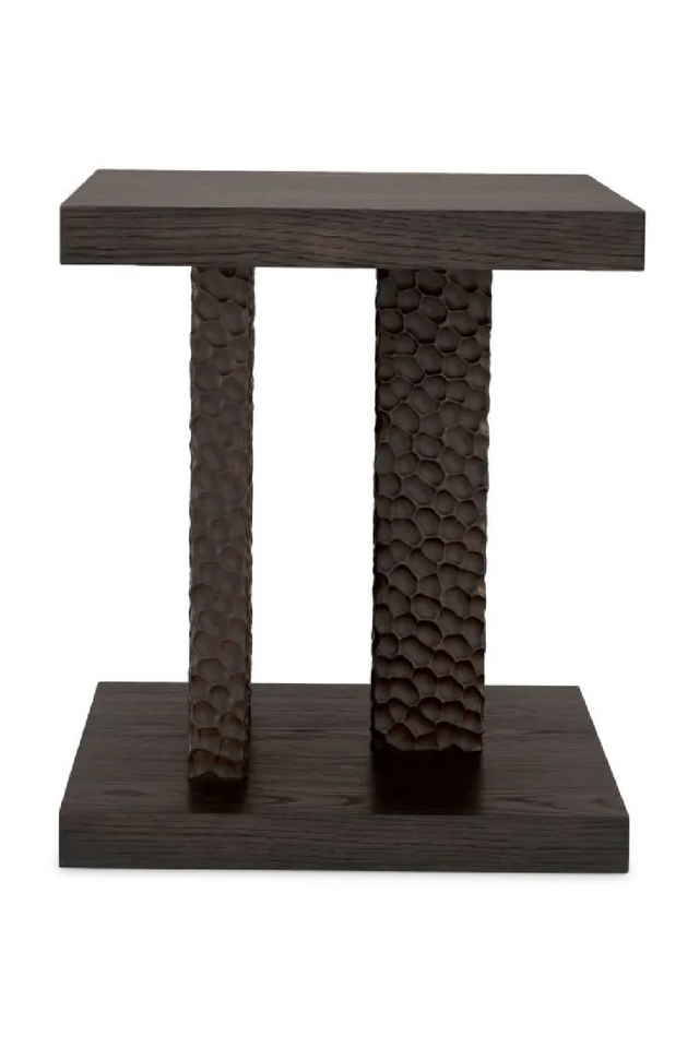 Hammered Oak Legs Side Table | Eichholtz Bravon | Oroa.com