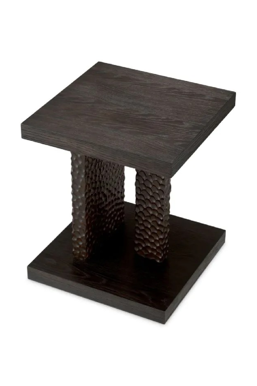 Hammered Oak Legs Side Table | Eichholtz Bravon | Oroa.com