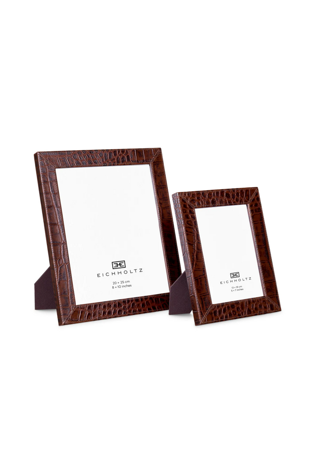 Croco Embossed Leather Picture Frames (2) | Eichholtz Scaleo | Oroa.com
