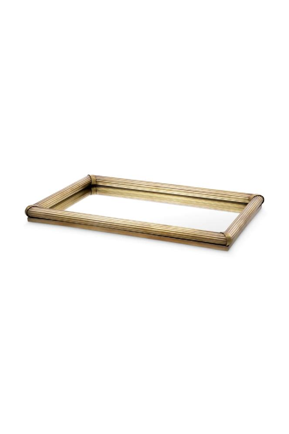 Ribbed Vintage Brass Tray | Eichholtz Lenora | Oroa.com