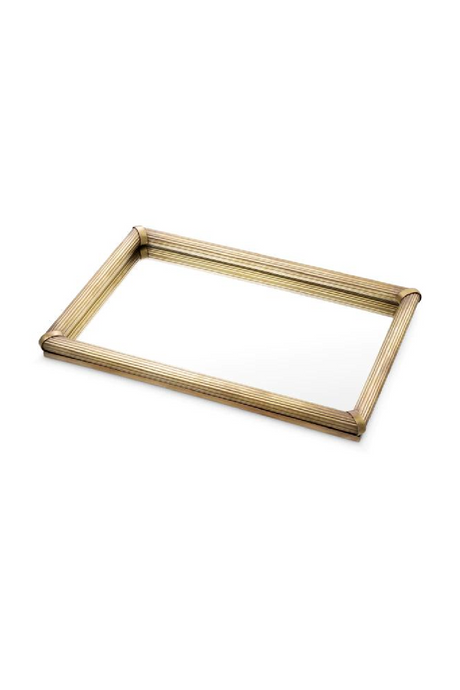 Ribbed Vintage Brass Tray | Eichholtz Lenora | Oroa.com