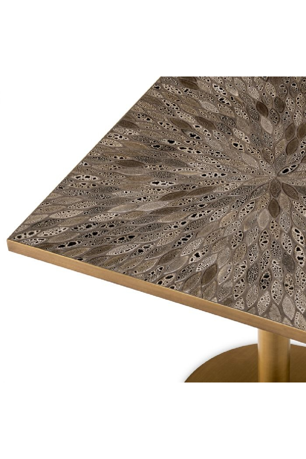 Antique Brass Square Dining Table | Eichholtz Declan | Oroa.com