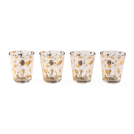 Gold Flecked Glassware Set (4) | Jonathan Adler 1948 Rocks | Oroa.com