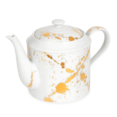 Gold Splatter Porcelain Teapot | Jonathan Adler 1948 | Oroa.com