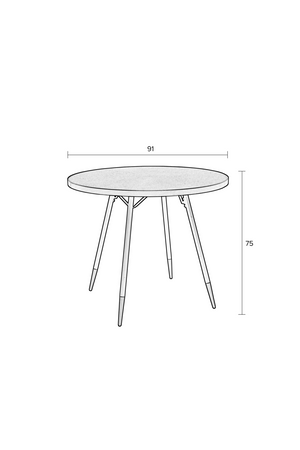 Ash Wood Dining Table | DF Denise | OROA.com