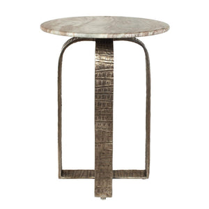   Round Marble Indoor/Outdoor Side Table | Oroa.com