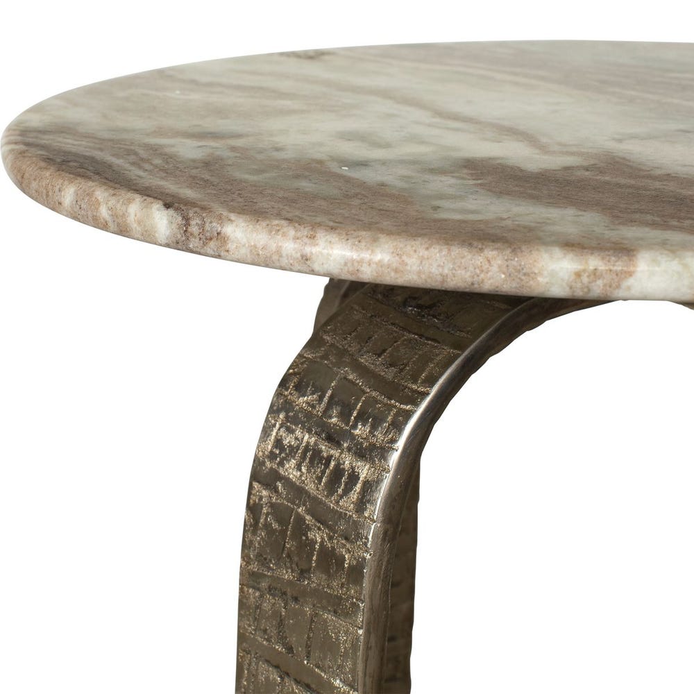   Round Marble Indoor/Outdoor Side Table | Oroa.com