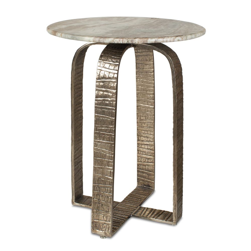   Round Marble Indoor/Outdoor Side Table | Oroa.com