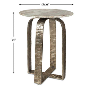   Round Marble Indoor/Outdoor Side Table | Oroa.com
