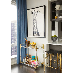 Round Glass Bar Cart | Jonathan Adler Jacques | Oroa.com