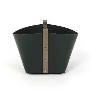 Leather Strapped Basket | Pinetti Ovo | OROA.com