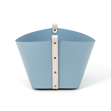Leather Strapped Basket | Pinetti Ovo | OROA.com