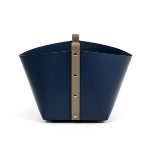 Leather Strapped Basket | Pinetti Ovo | OROA.com