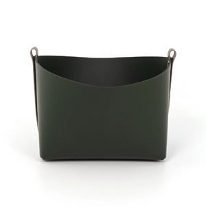 Leather Strapped Basket | Pinetti Ovo | OROA.com