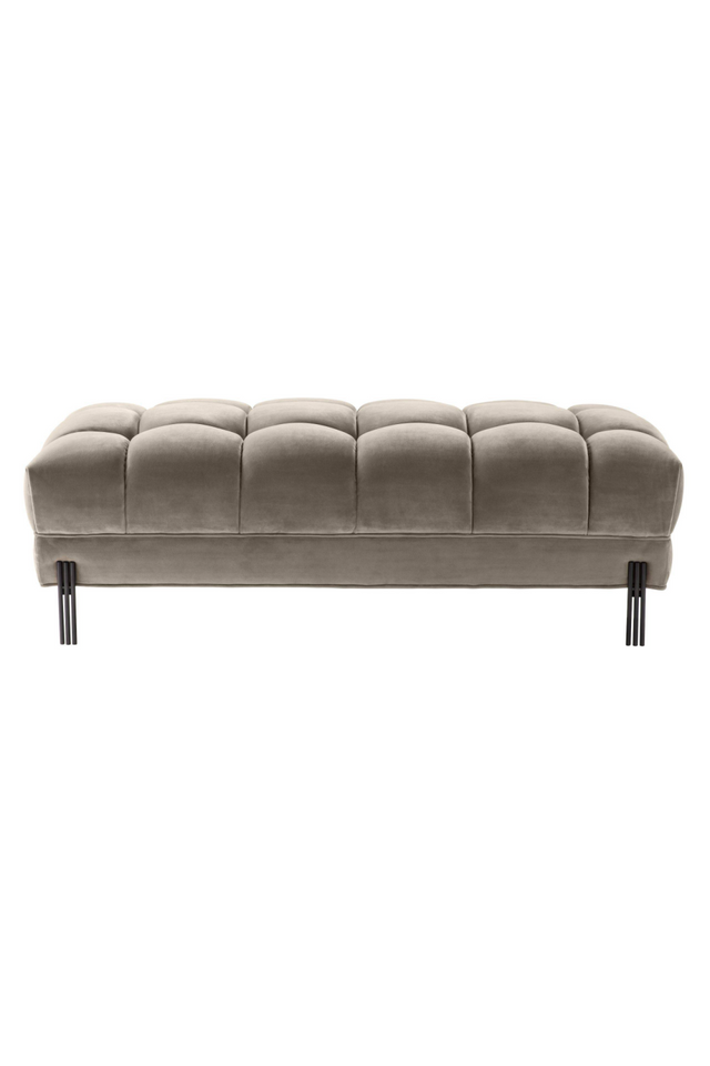 Greige Tufted Upholstered Bench | Eichholtz Sienna | OROA.com