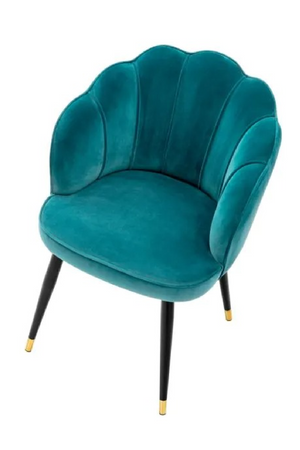 Green Velvet Scalloped Dining Chair | Eichholtz Bristol | Oroa.com