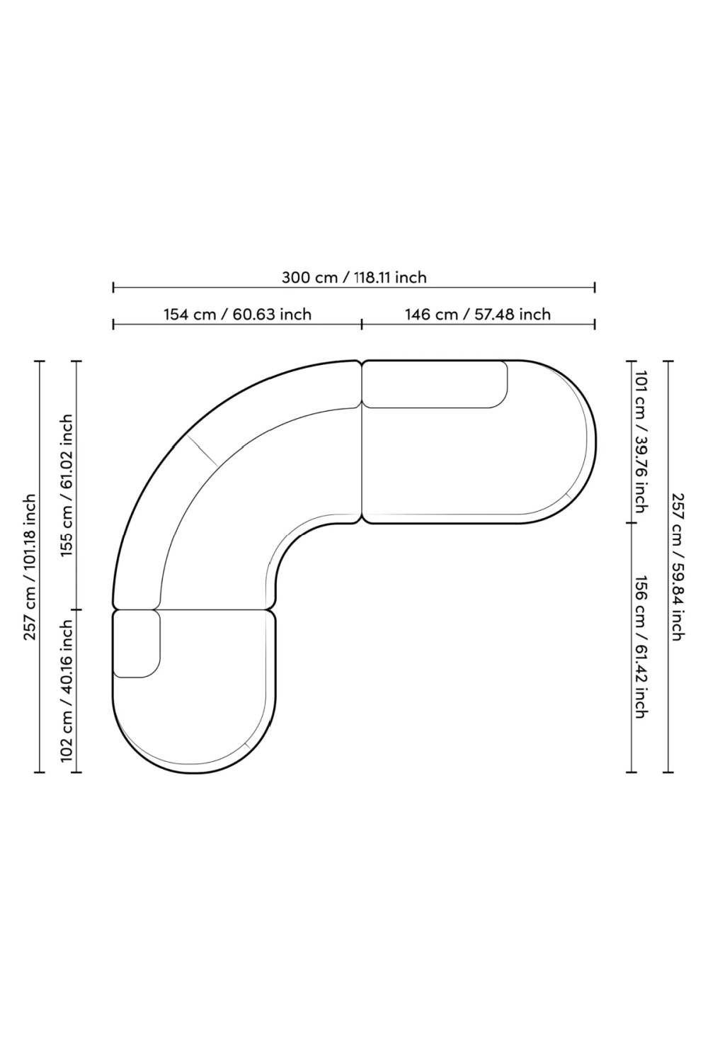 Curved Modern Sofa Large | Eichholtz Björn | Oroa.com