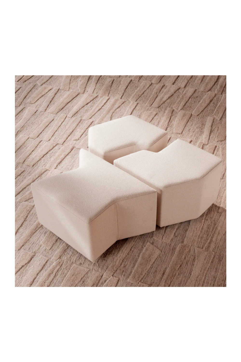 Rêve Cream Stool (set of 3) | Eichholtz Filbert | Oroatrade.com