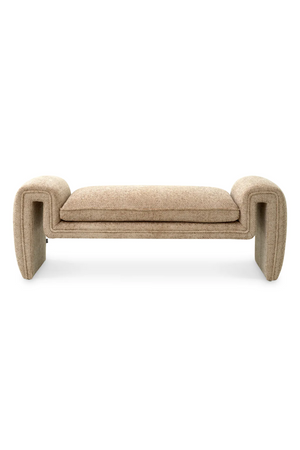 Cream Bouclé Upholstered Bench | Eichholtz Tondo | Oroa.com